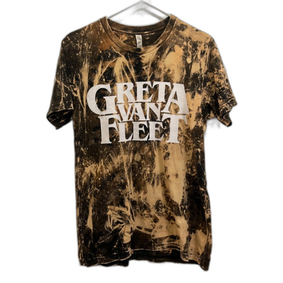 Greta Van Fleet Brown Tie Dye T Shirt Tee Top  Women's Size Medium - Picture 2 of 8